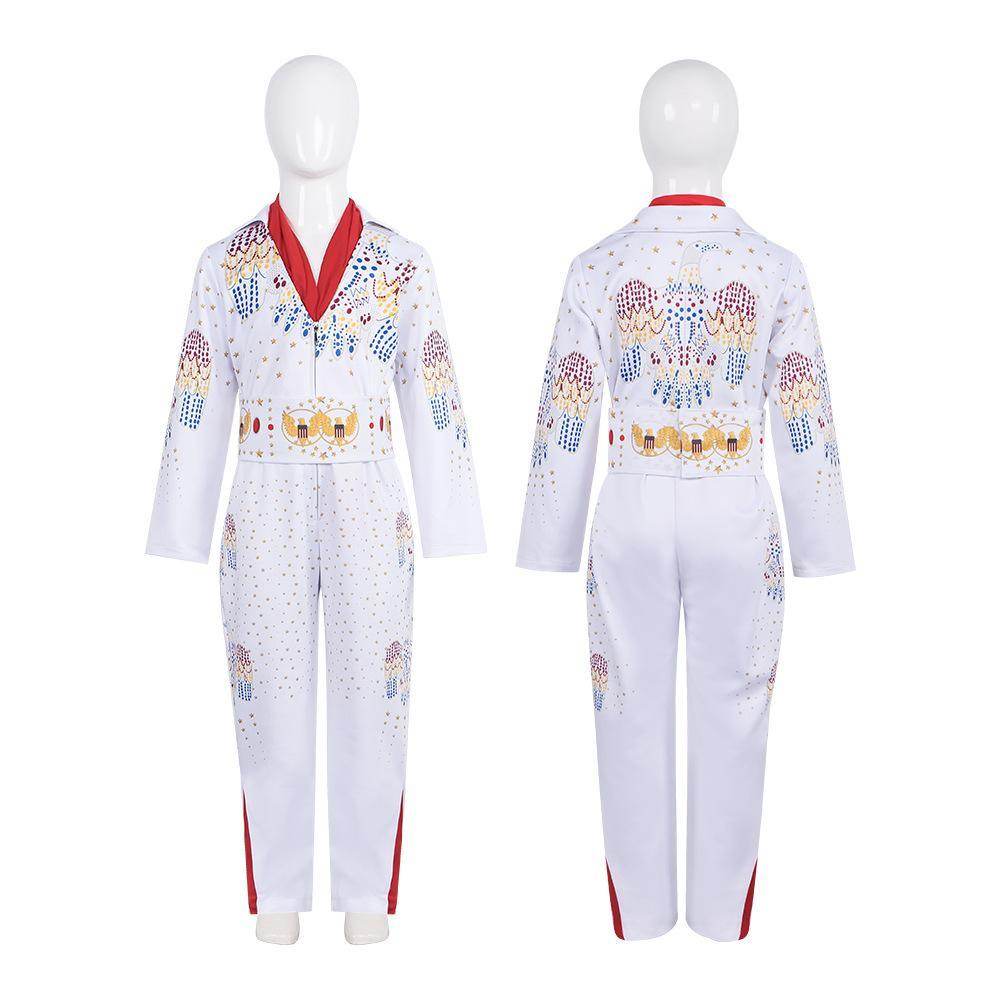 Elvis Presley Rock Singer Cosplay Costume for Halloween and Stage Performances Adult and Children - zzcosplay