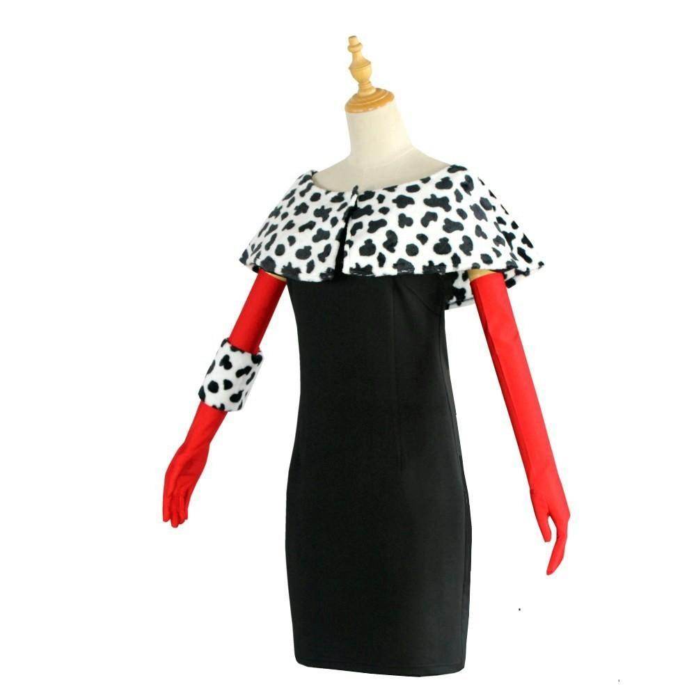 Evil Madame Costume Cruella De Vil cosplay dress 101 Dalmatians - zzcosplay