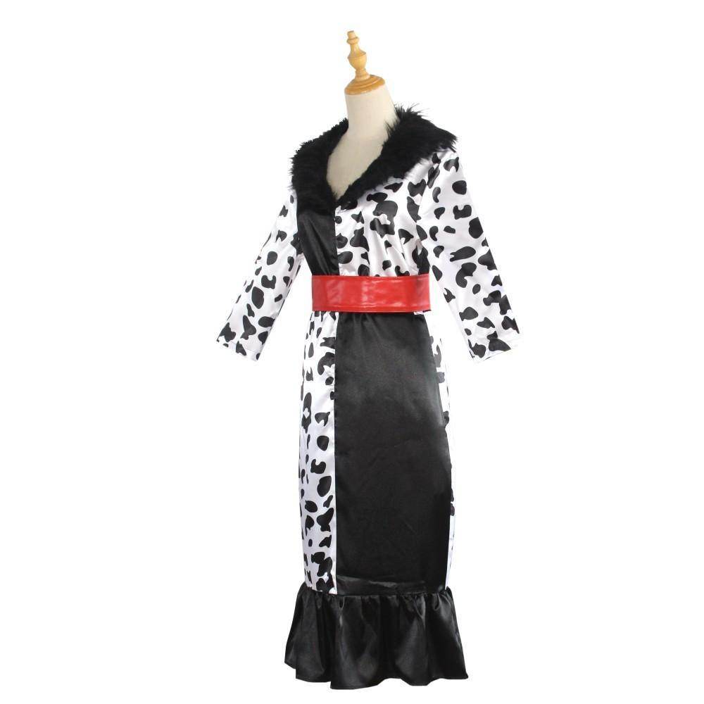 Evil Madame Costume Cruella De Vil cosplay dress 101 Dalmatians - zzcosplay