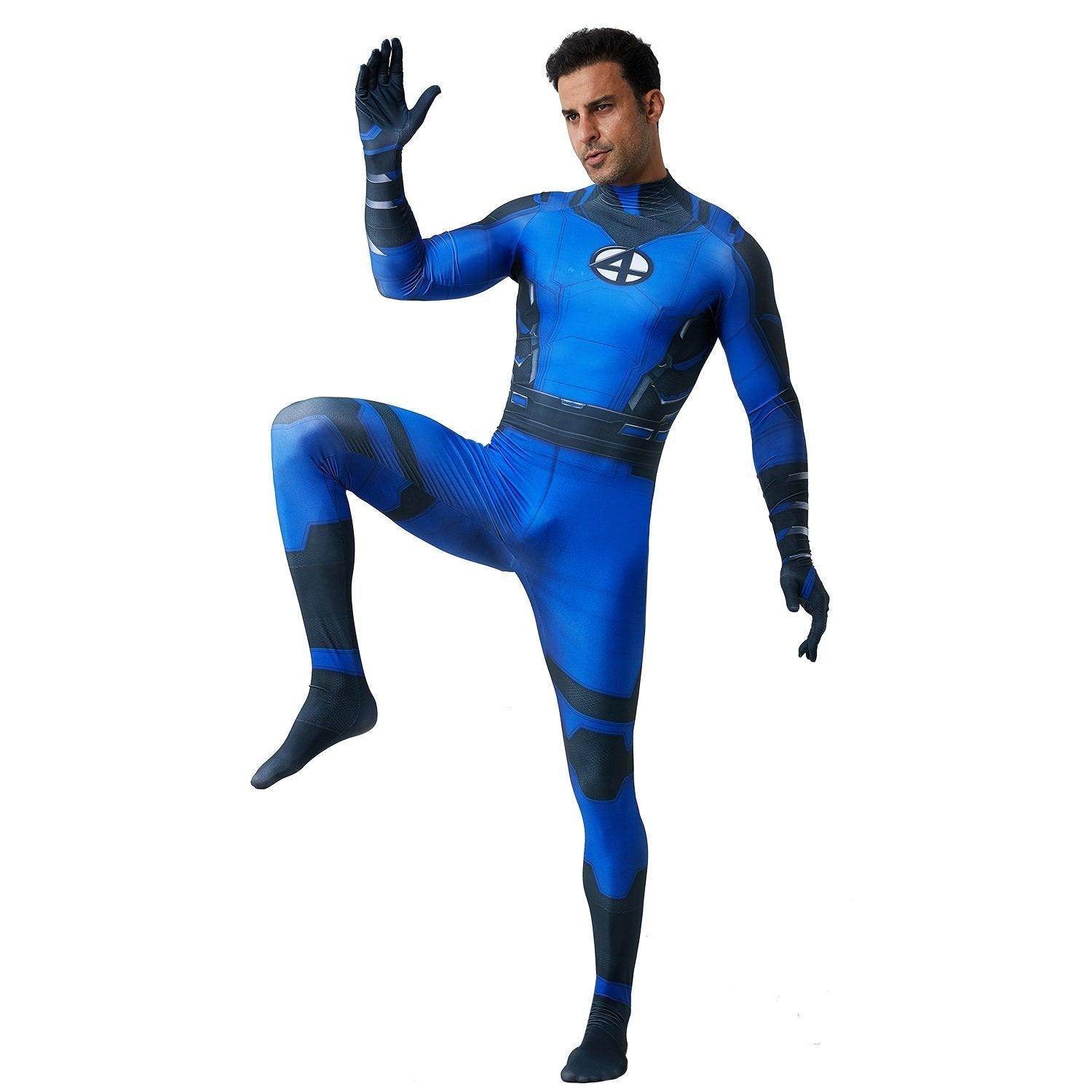 Fantastic Four Mr. Fantastic Reed Richards Cosplay Zentai Costume Suit for Adults and Kids - zzcosplay