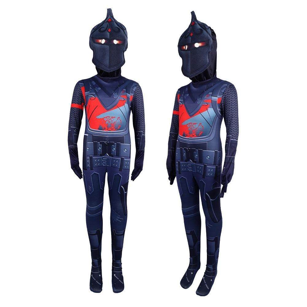 Fortnite Boy Black Knight Costume Jumpsuit for Kids - zzcosplay