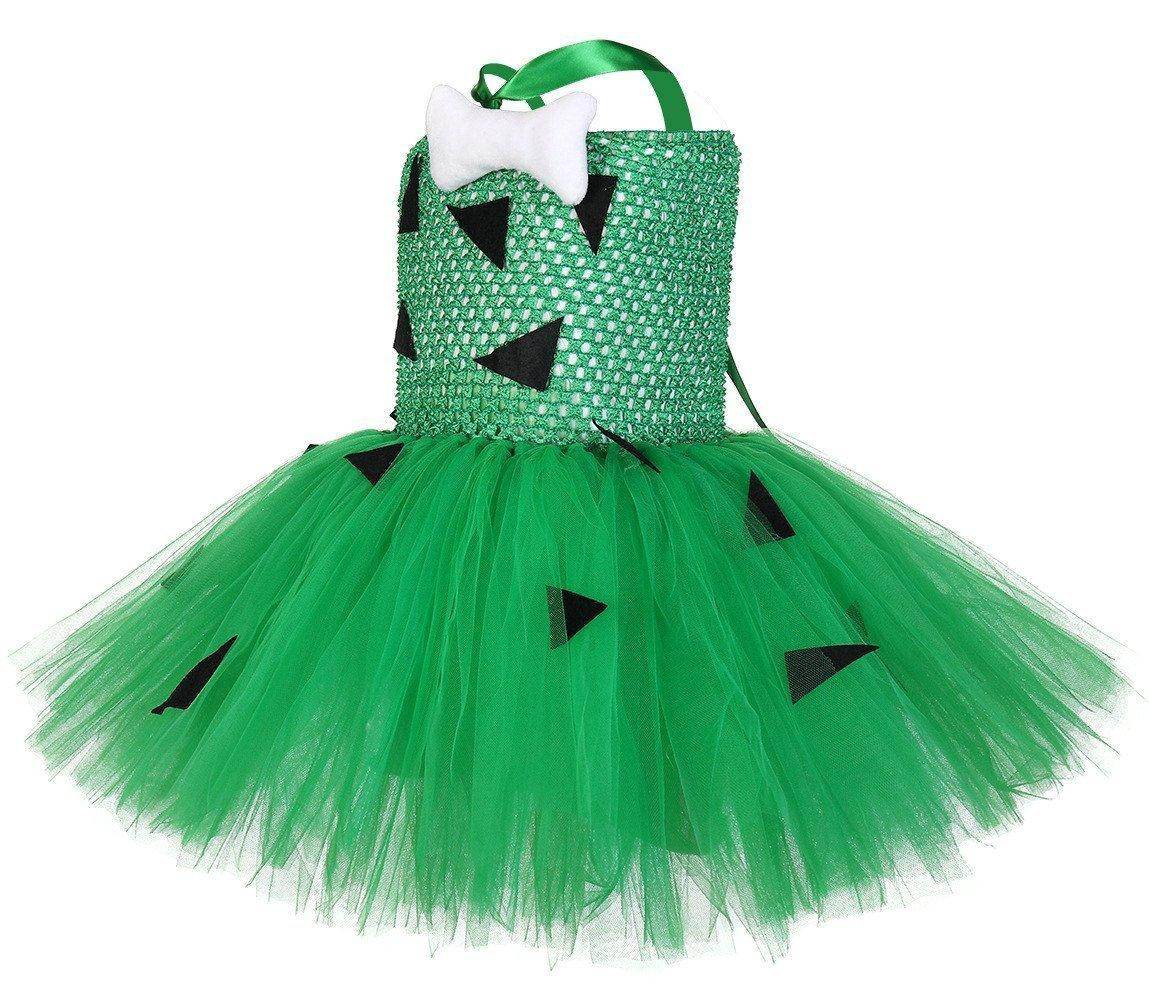 Funny Pebbles Flintstones Bone Tutu Dress for Baby Girls - zzcosplay
