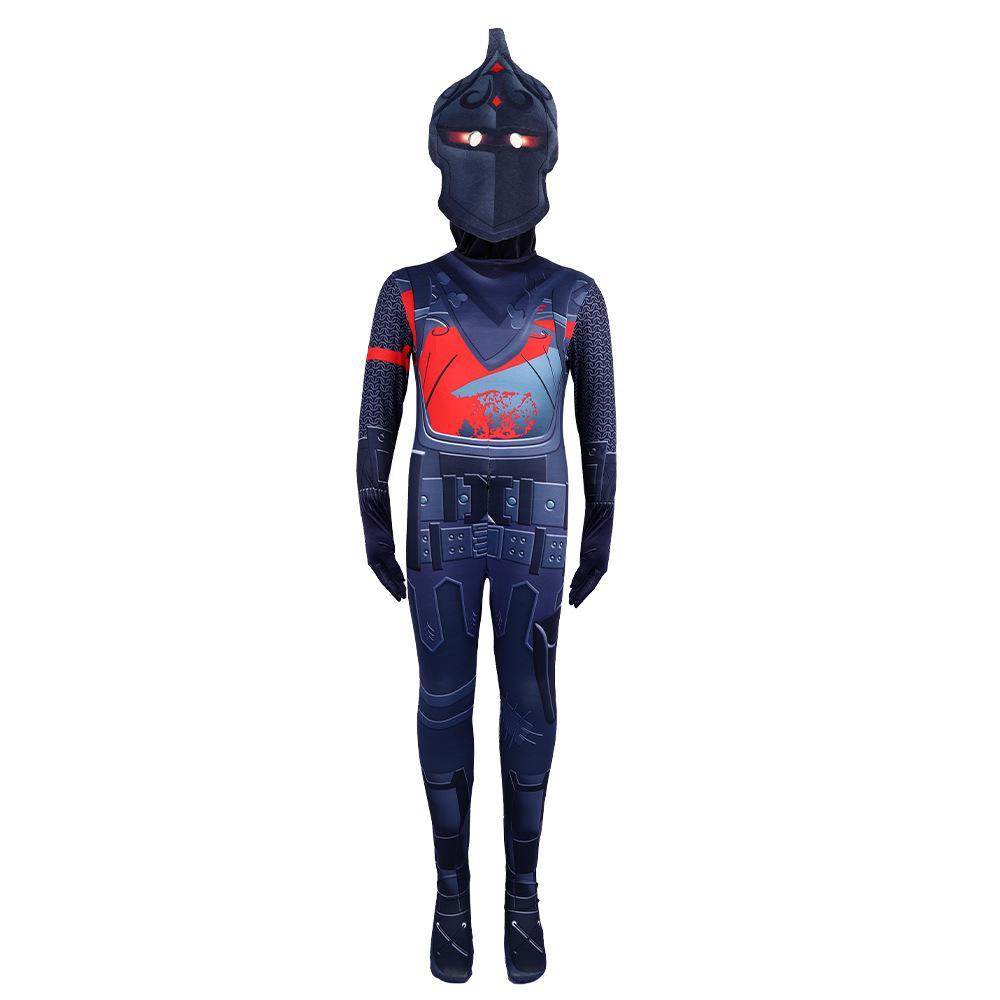 Game Fortnite Black Knight Kids Jumpsuit Outfit Carnival Suit Cosplay Costume - zzcosplay