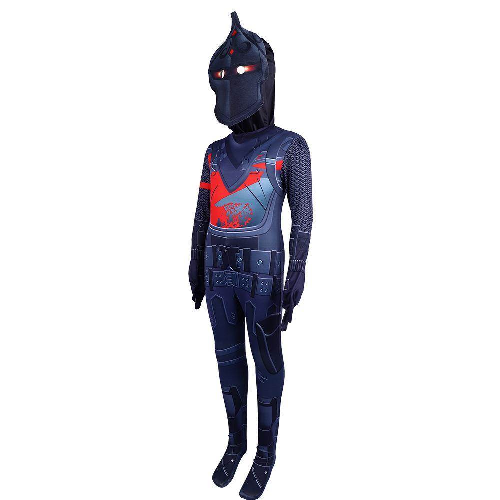 Game Fortnite Black Knight Kids Jumpsuit Outfit Carnival Suit Cosplay Costume - zzcosplay