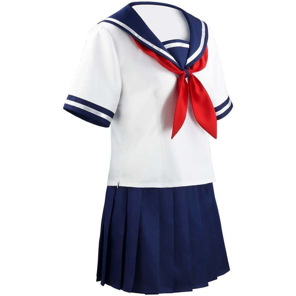 Game Yandere Simulator Cosplay Costume Uniform JK School Uniform Outfit Sailor Suit T-shirt Skirt for Women - zzcosplay