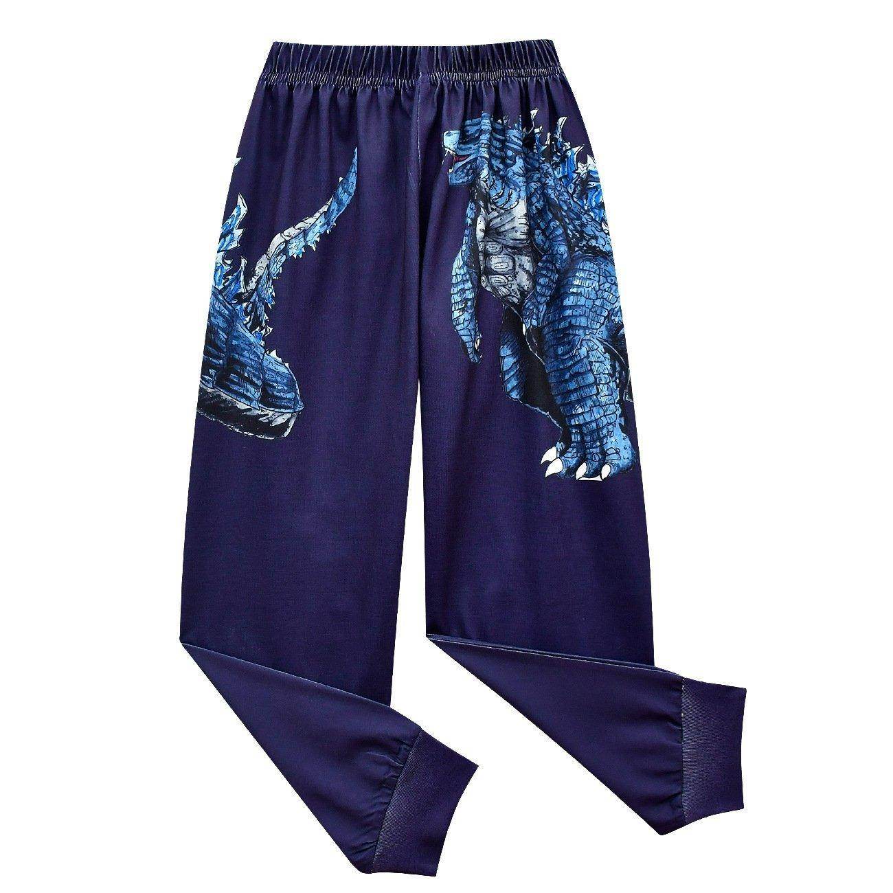 Godzilla Vs Kong Printed Two-piece Boy Long-sleeved Trousers Pajamas - zzcosplay