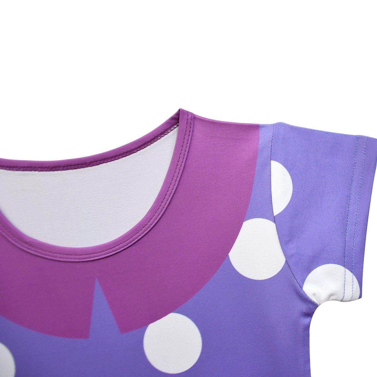 Inside Out Cosplay Costume Ruffle Nightgown for Girls Kids' Homewear Dress with Bag - zzcosplay