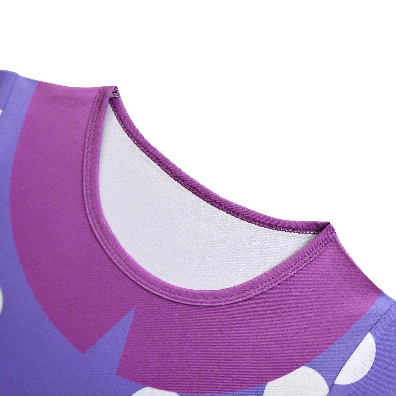 Inside Out Cosplay Costume Ruffle Nightgown for Girls Kids' Homewear Dress with Bag - zzcosplay