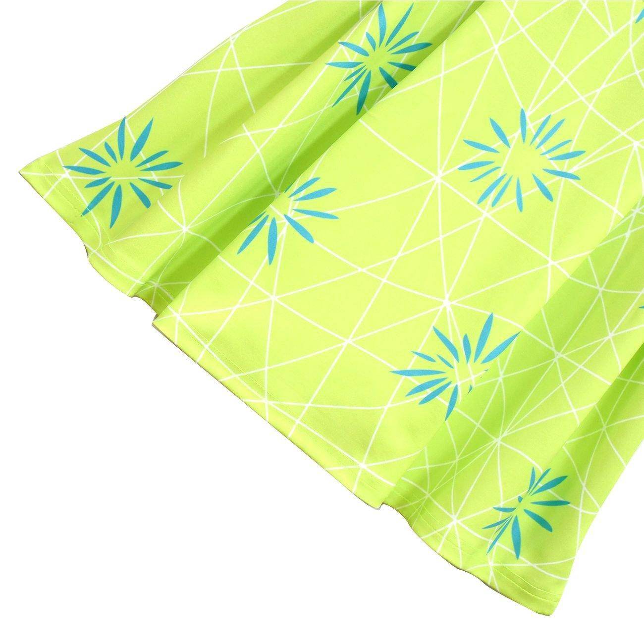 Inside Out Joy Costume Collared Dress for Girls Sleeveless Dress with Bag - zzcosplay