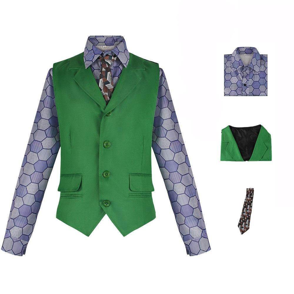 Joker Costume Heath Ledger Dark Knight Arthur Fleck Cosplay Shirt - zzcosplay