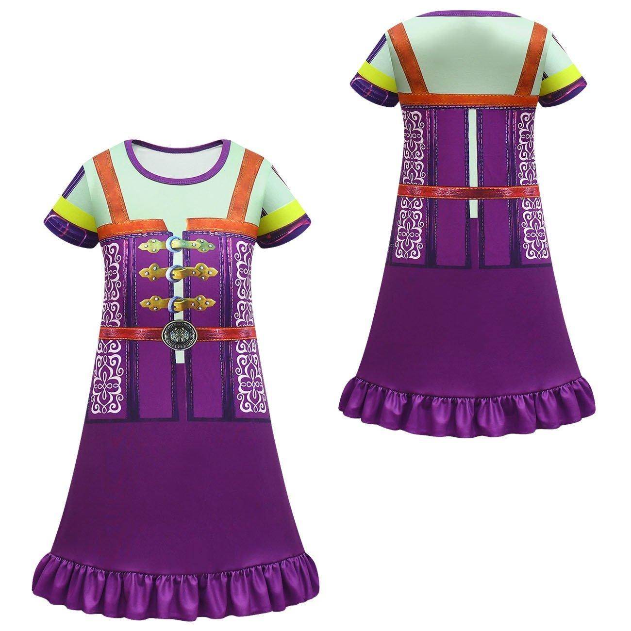 Kids' Cinderella Cosplay Short Sleeved Dress New Ruffled Princess Costume with Bag - zzcosplay