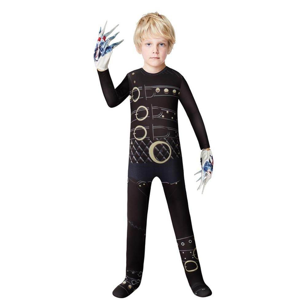 Kids Edward scissorhands costume Jumpsuit Halloween - zzcosplay