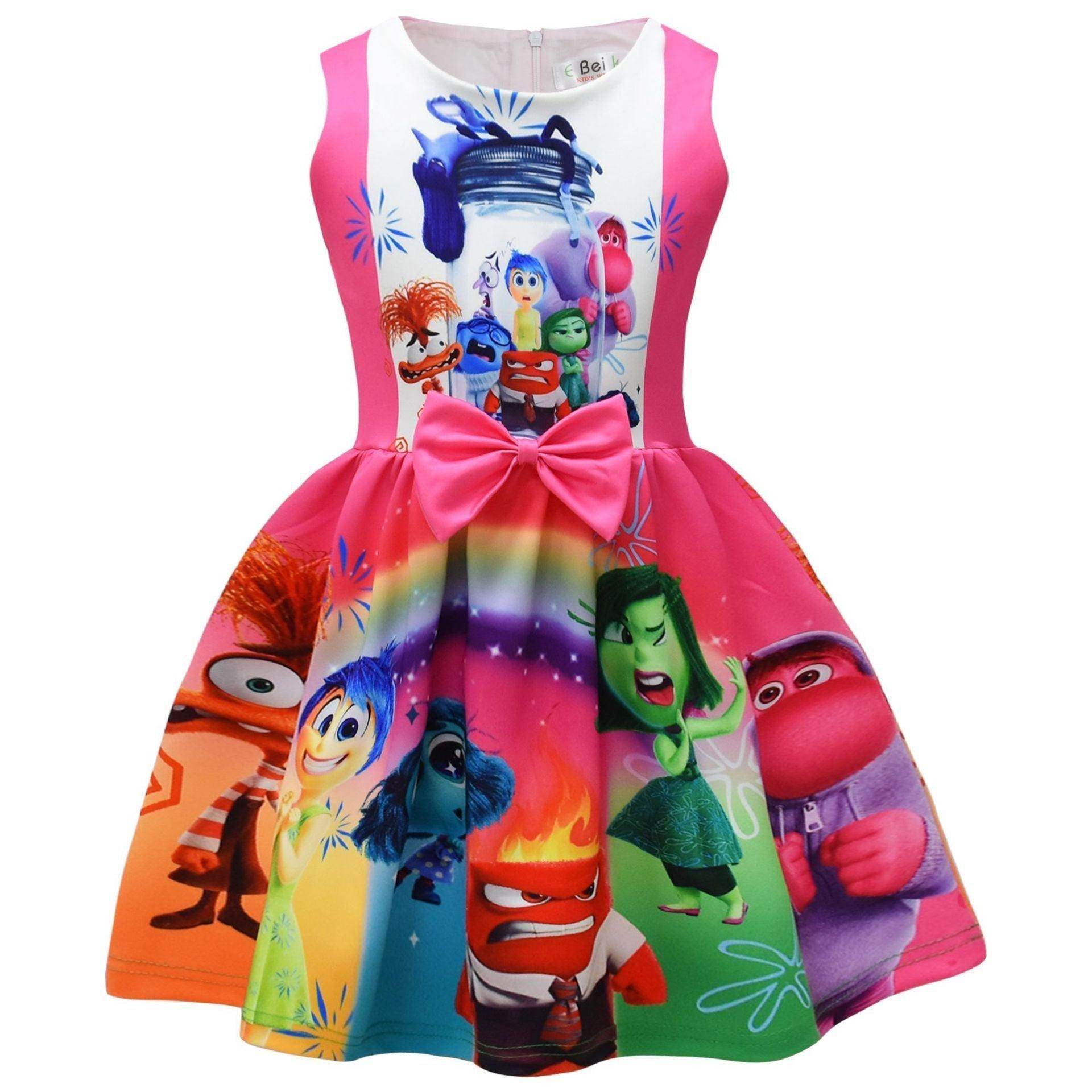 Kids' Inside Out 2 Dress All characters Girls' Movie Costume for Parties and Play - zzcosplay
