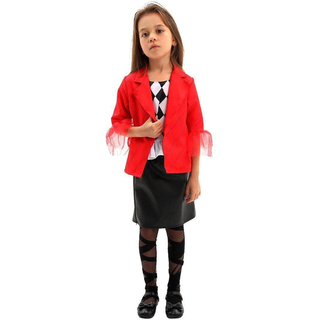 Kids Joker 2 Costume Double Delusion Role Playing Harley Quinn Cosplay Halloween - zzcosplay