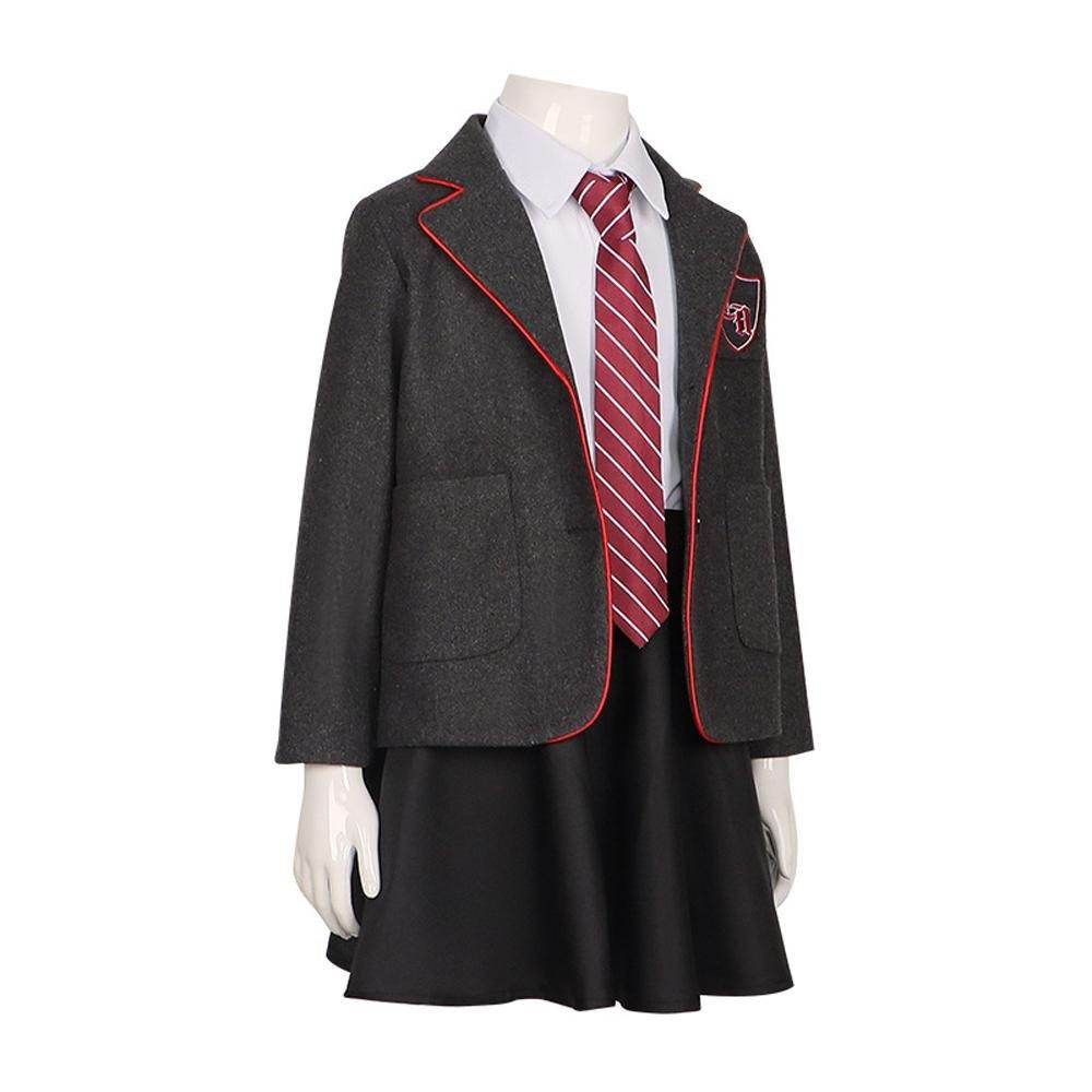 Kids Matilda Musical Cosplay Costume Outfit Girls School Uniform Suit Jacket Shirt Skirt Tie Party Stage Full Set - zzcosplay