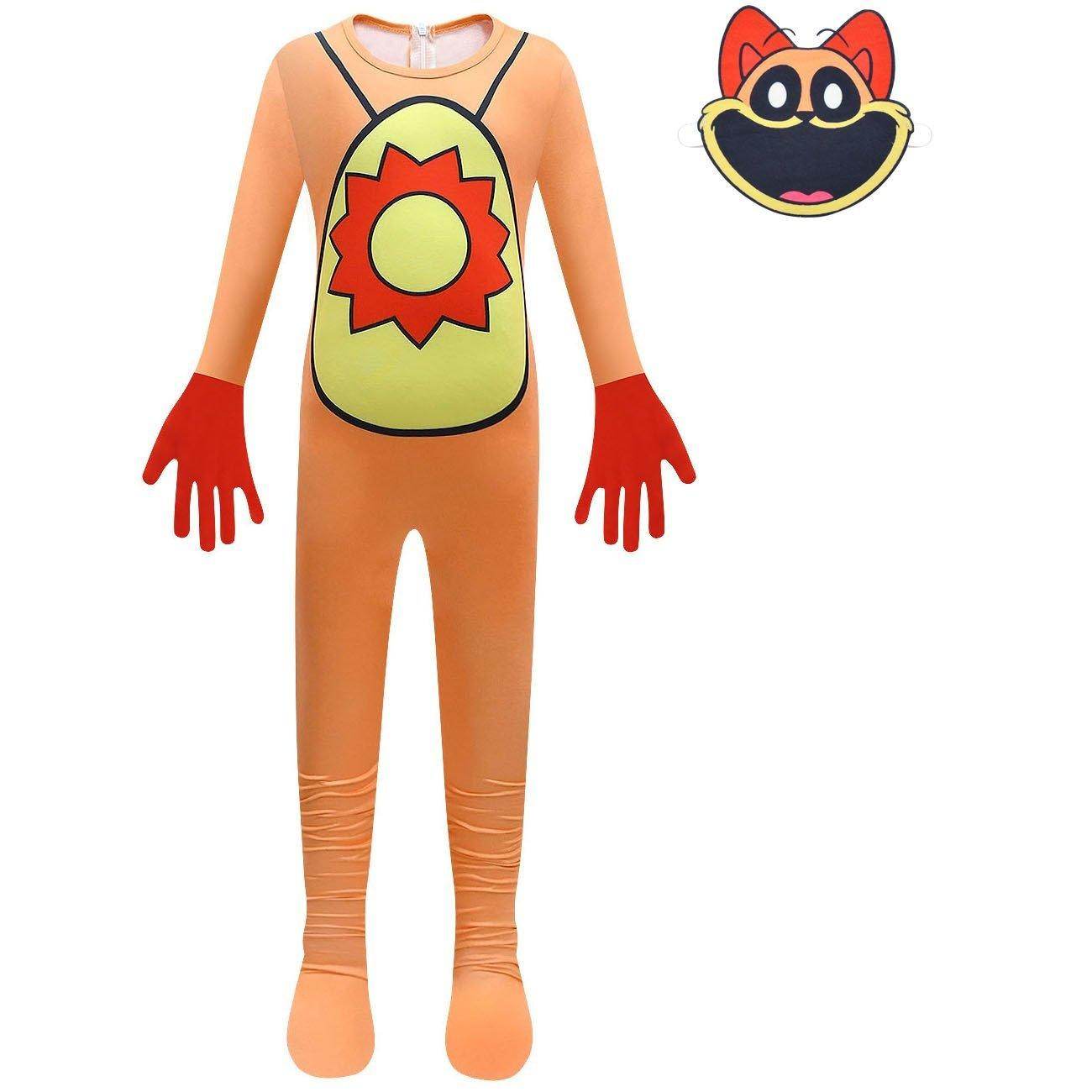 Kids' Smiling Critters Horror Jumpsuit Scary Animal Role Play Costume with Bag - zzcosplay