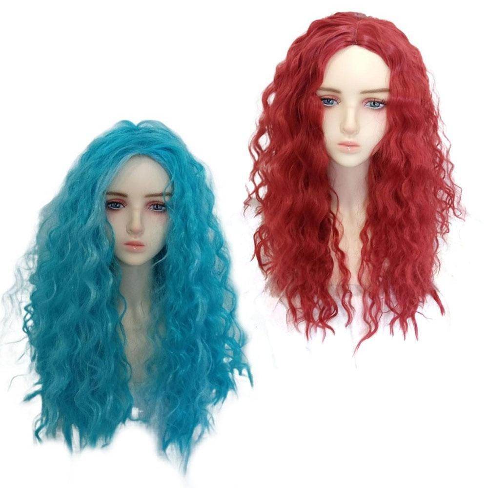 Kids' Uliana Costume Blue and Red Wig - Descendants 4: The Rise of Red - zzcosplay