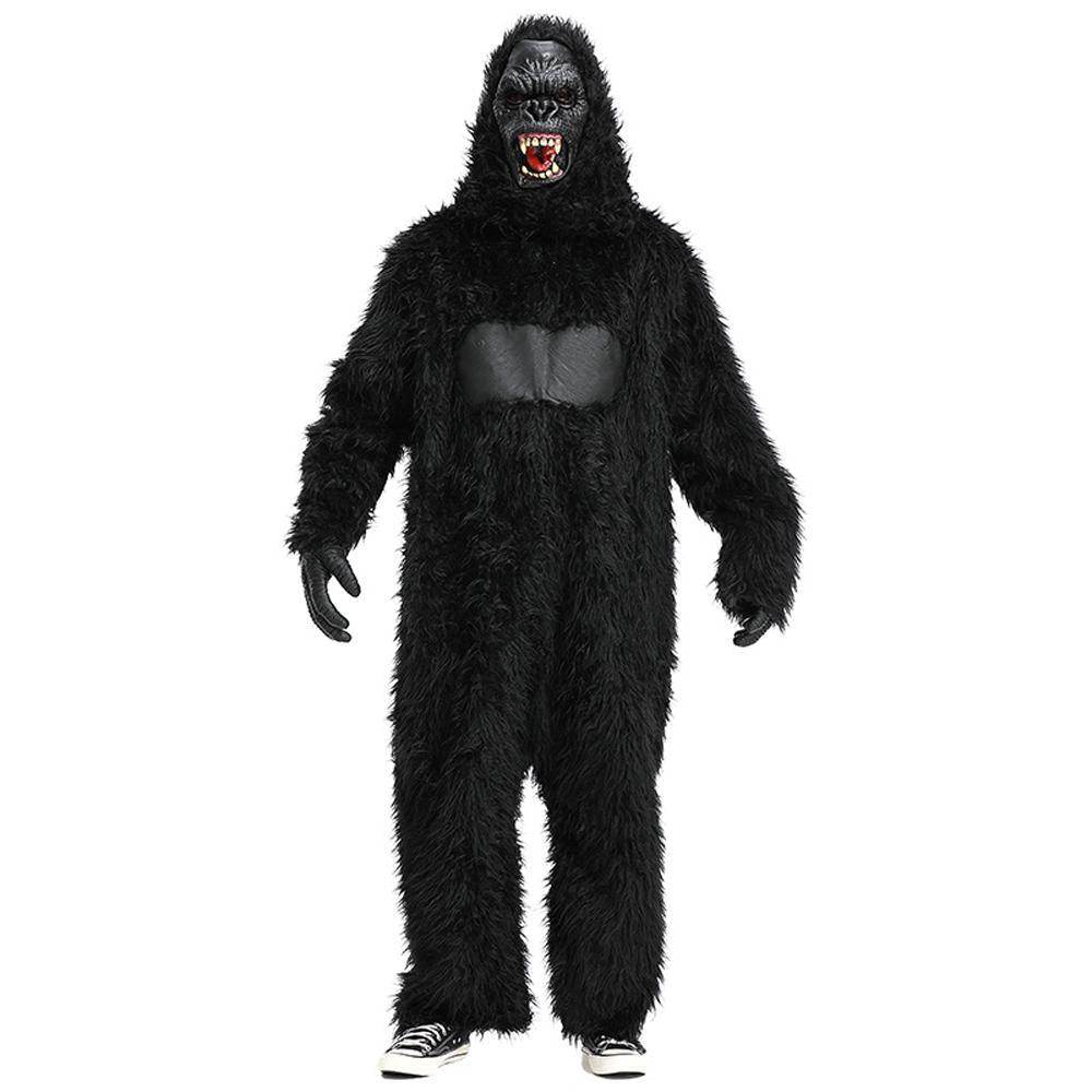 King Kong Chimpanzee Animal Adult Jumpsuit Cosplay Costume Carnival - zzcosplay