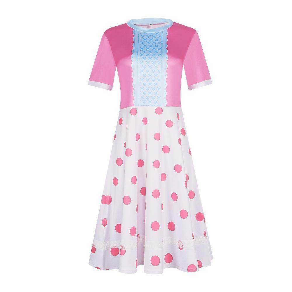 Little Bo Peep Toy Story Pink Dress Carnival Cosplay Costume For Adult - zzcosplay