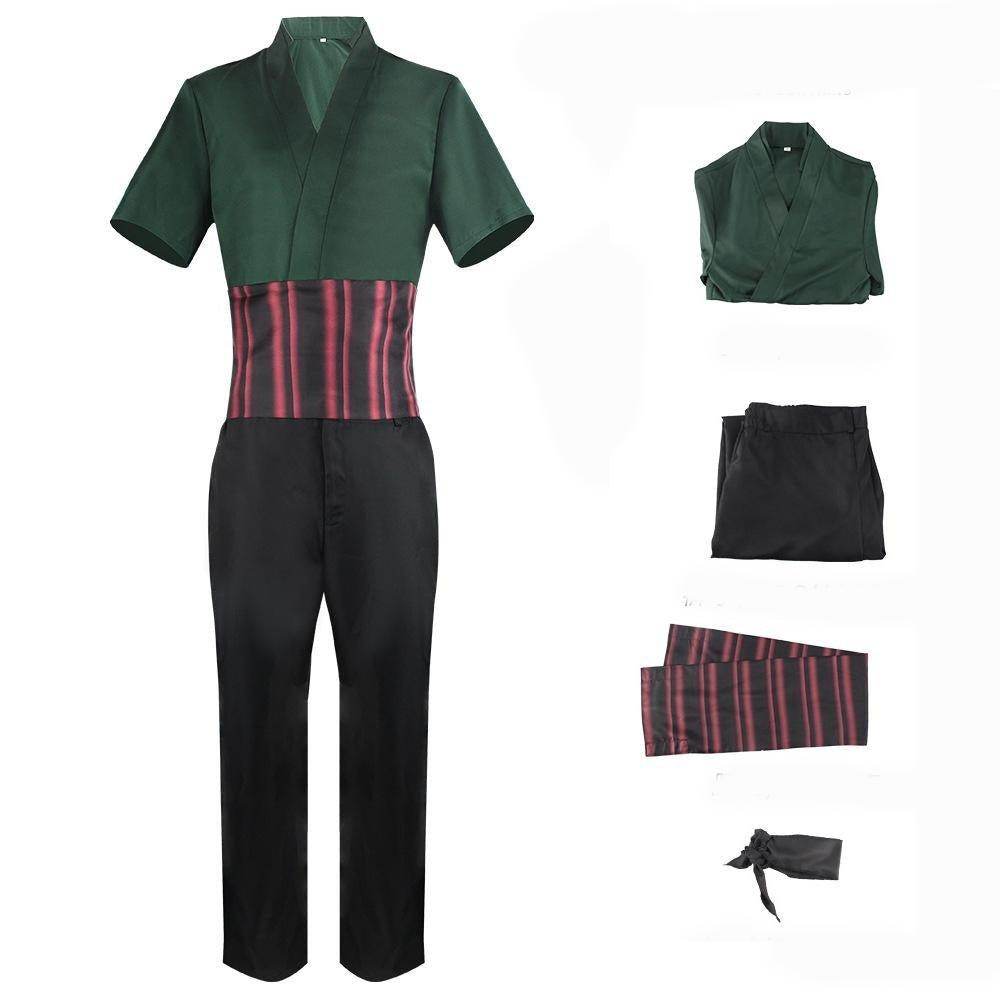 live Movie One Piece Roronoa Zoro Cosplay Costume Whole Set - zzcosplay