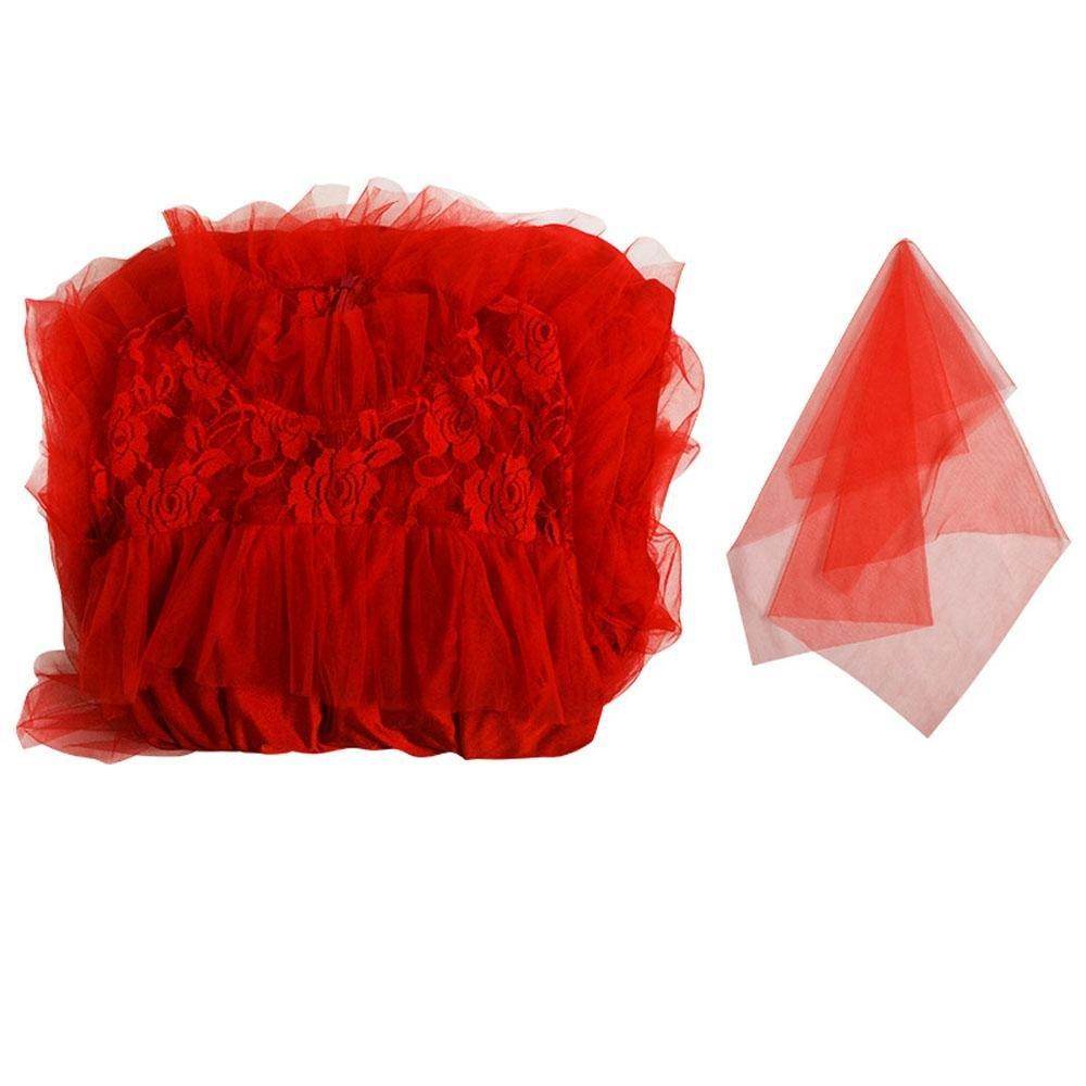 Lydia Deetz Wedding Red Dress Beetlejuice Costume For Women Halloween - zzcosplay