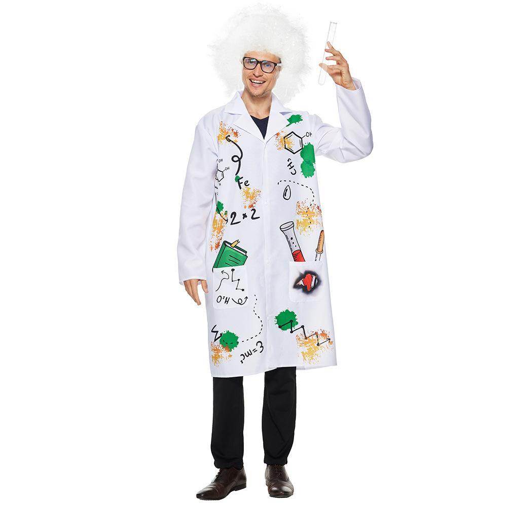 Mad Scientist Coat with Wig Halloween carnival costume for Adult - zzcosplay