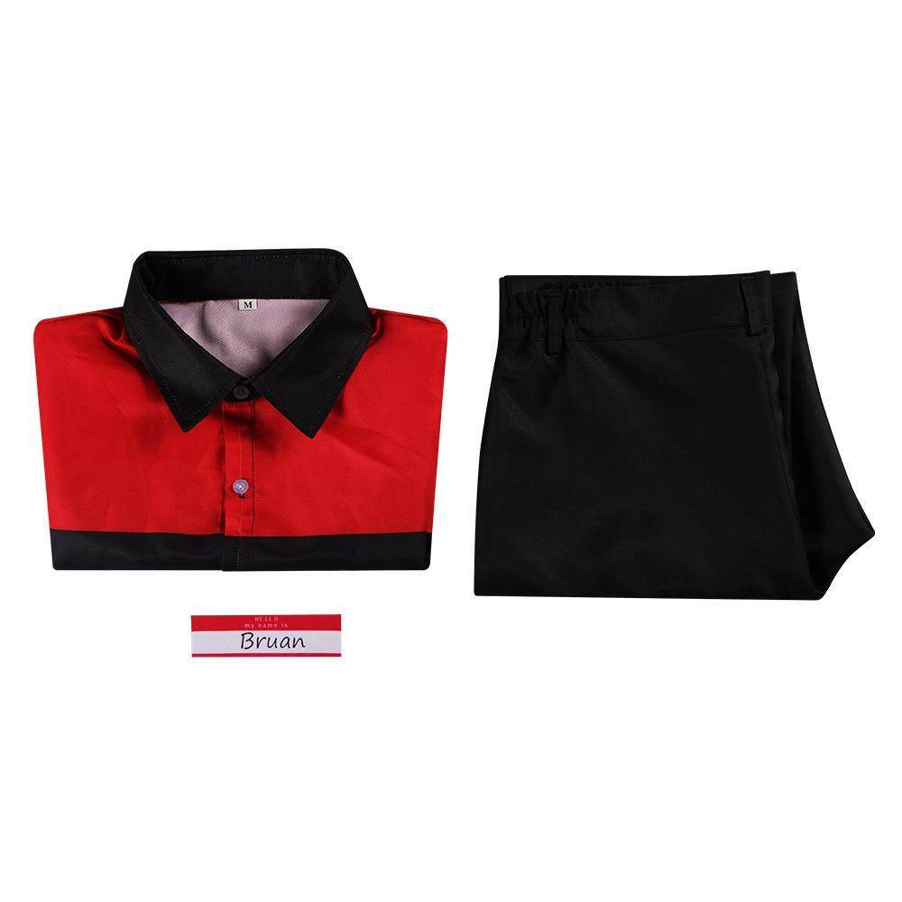 Manny's Burger Shop Clerk Cosplay Costume Bryan Tyler Employee Uniform - zzcosplay