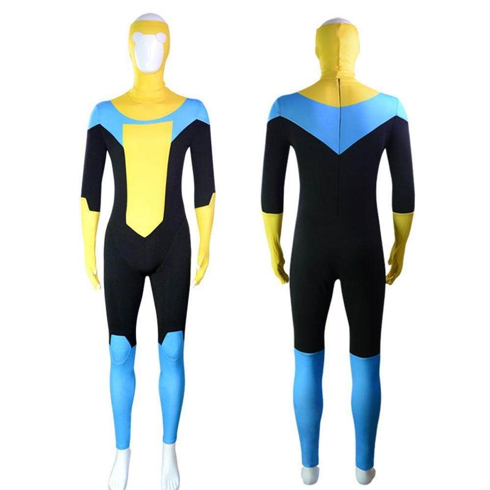 Mark Grayson Invincible Costume Bodysuit Zentai Hero Cloak Cosplay - zzcosplay