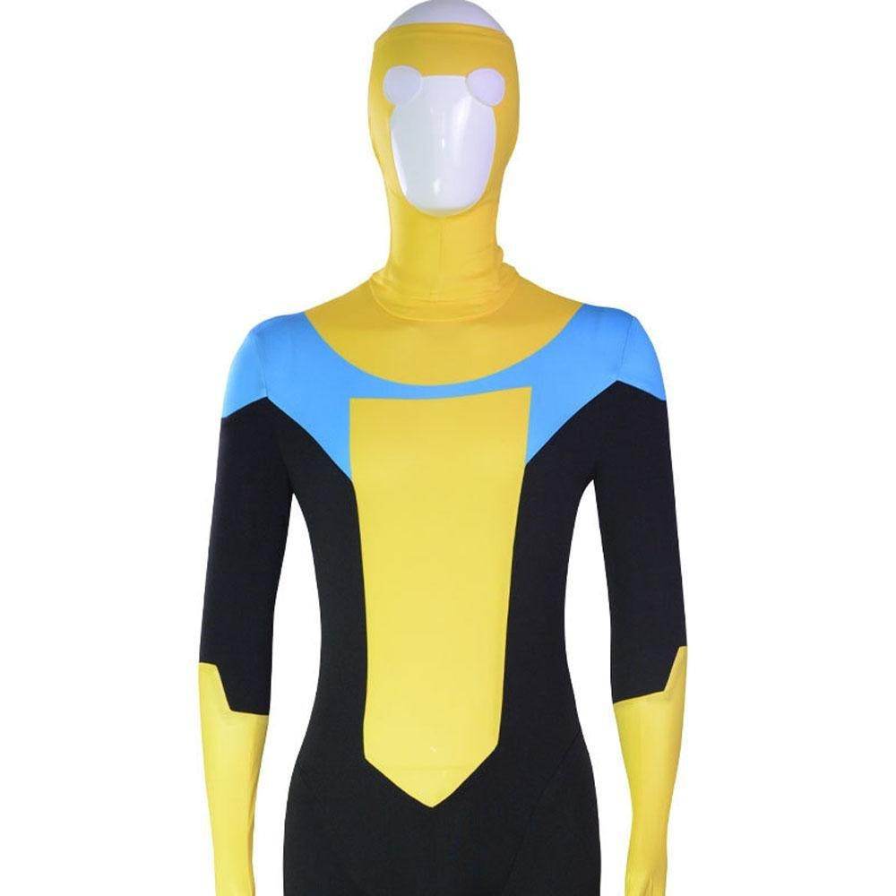 Mark Grayson Invincible Costume Bodysuit Zentai Hero Cloak Cosplay - zzcosplay
