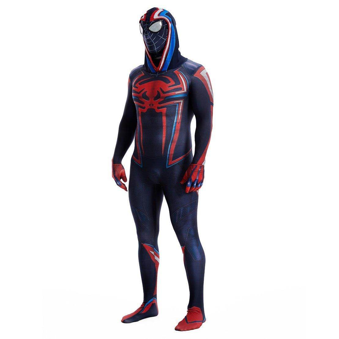 Miles Morales Spider Man 2099 Costume Ultimate Cosplay PS5 Jumpsuit for Kids and Adults - zzcosplay