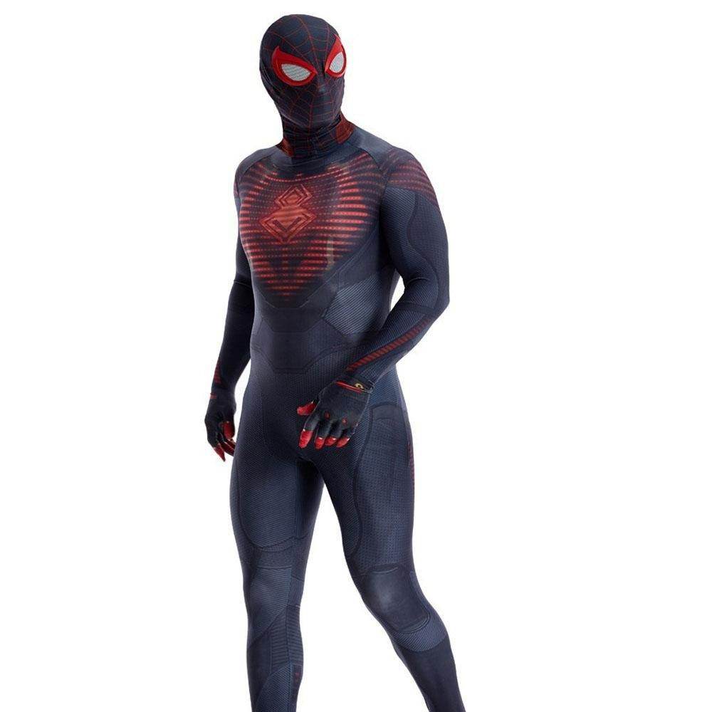 Miles Morales Spider Man PS5 Cosplay Suit Ultimate Costume for Kids and Adults - zzcosplay