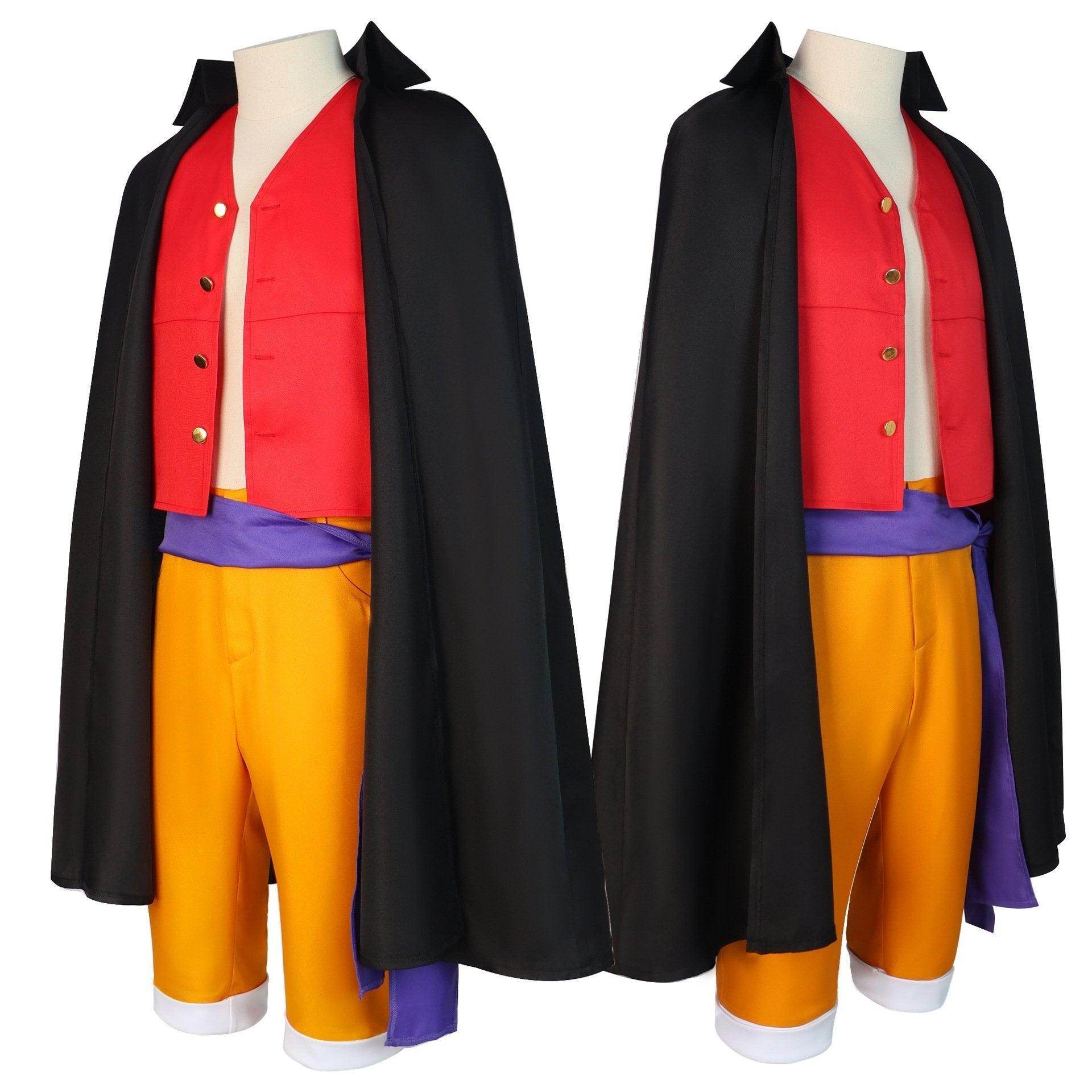 one picece luffy costume Anime Cosplay with straw hat Whole Set - zzcosplay