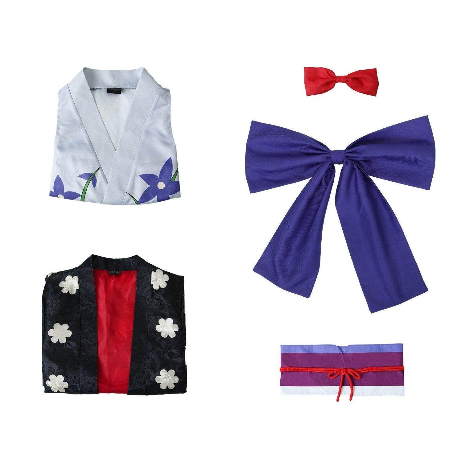 One Piece Nico Robin Costumes Japanese Anime Kimono Robe Fancy cosplay - zzcosplay