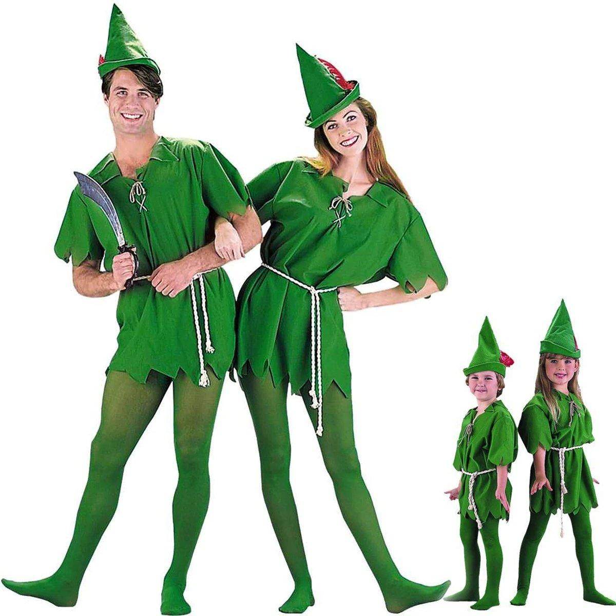 Peter Pan Robin Hood Storybook Adult Kid Dress Up Party Green Costume - zzcosplay