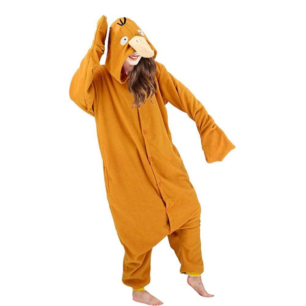 Psyduck Pokemon Kigurumi Onesies Pajamas Pyjamas Costume For Adult - zzcosplay