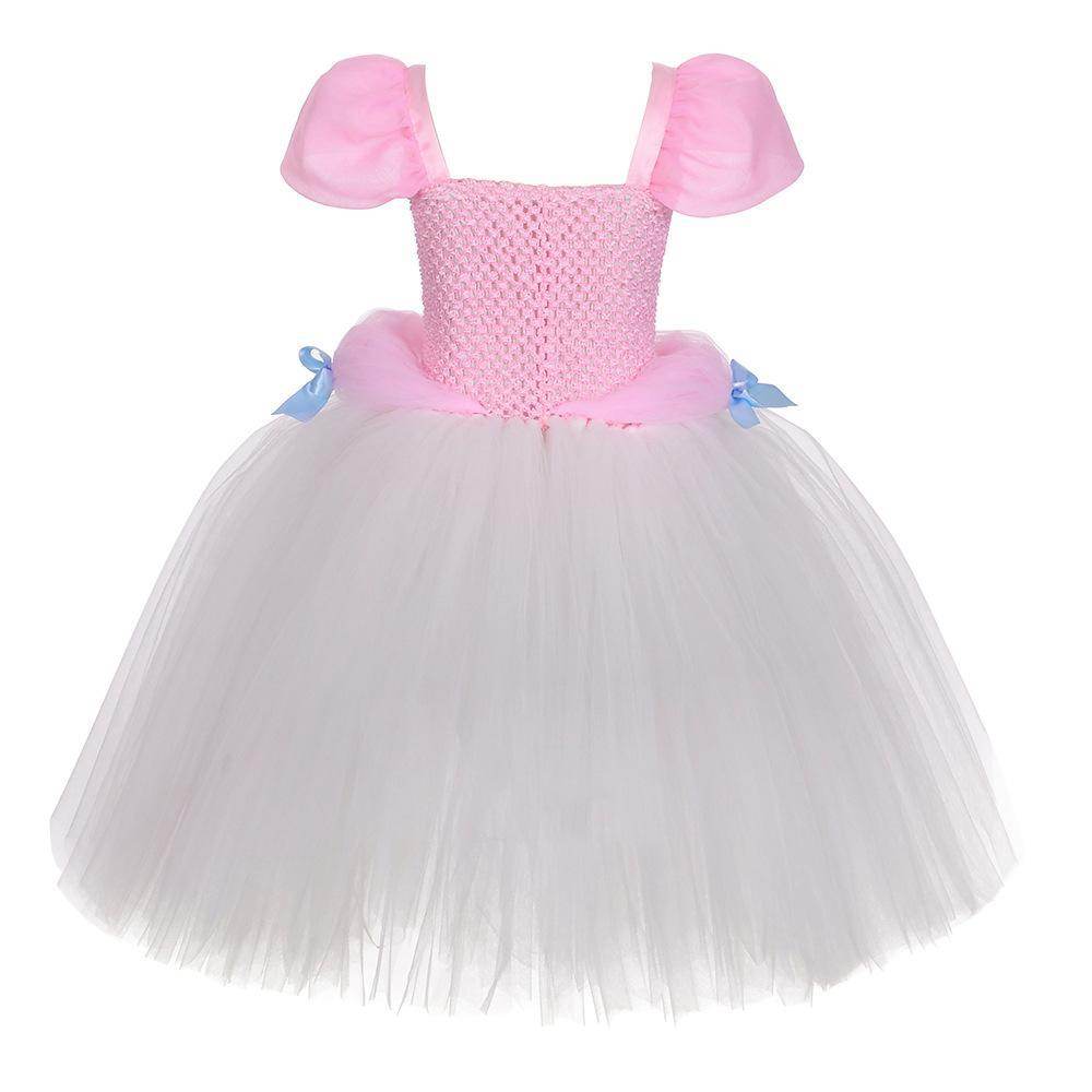 Snow White Princess Costume Kids Girls Cosplay Party Tutu Cake Dress Halloween Outfit - zzcosplay