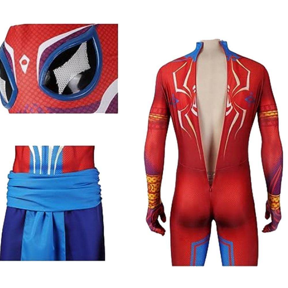 Spider-Man: Across The Spider-Verse India Pavitr Prabhakar Jumpsuit Cosplay Costume - zzcosplay