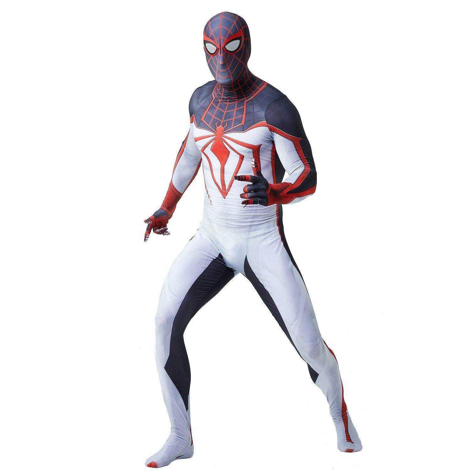 Spider-Man PS5 Game Miles Morales Tight Jumpsuit Costume for Adults and Kids - zzcosplay