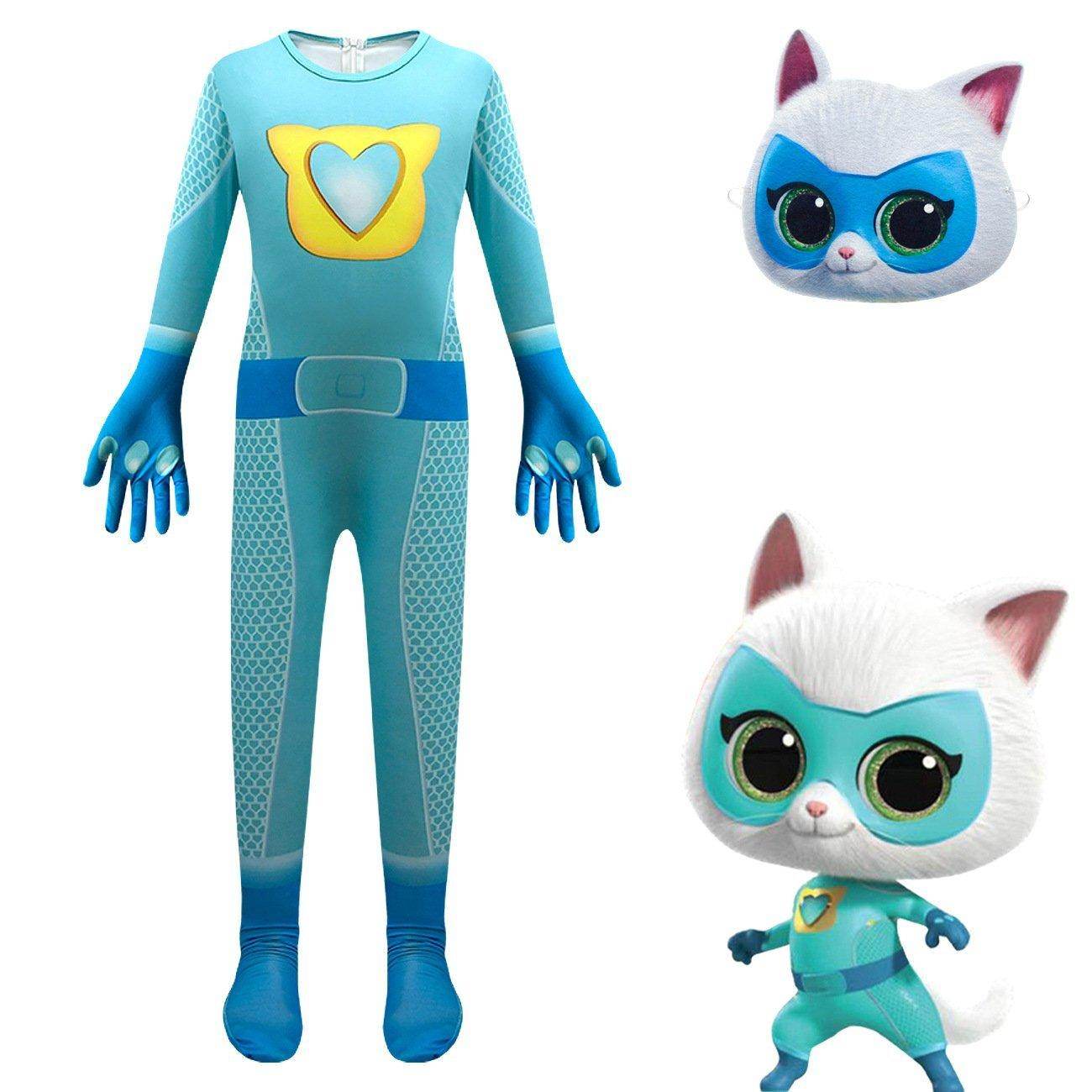 Super Cute Kitties Jumpsuits Cosplay costume With Mask For Kids - zzcosplay