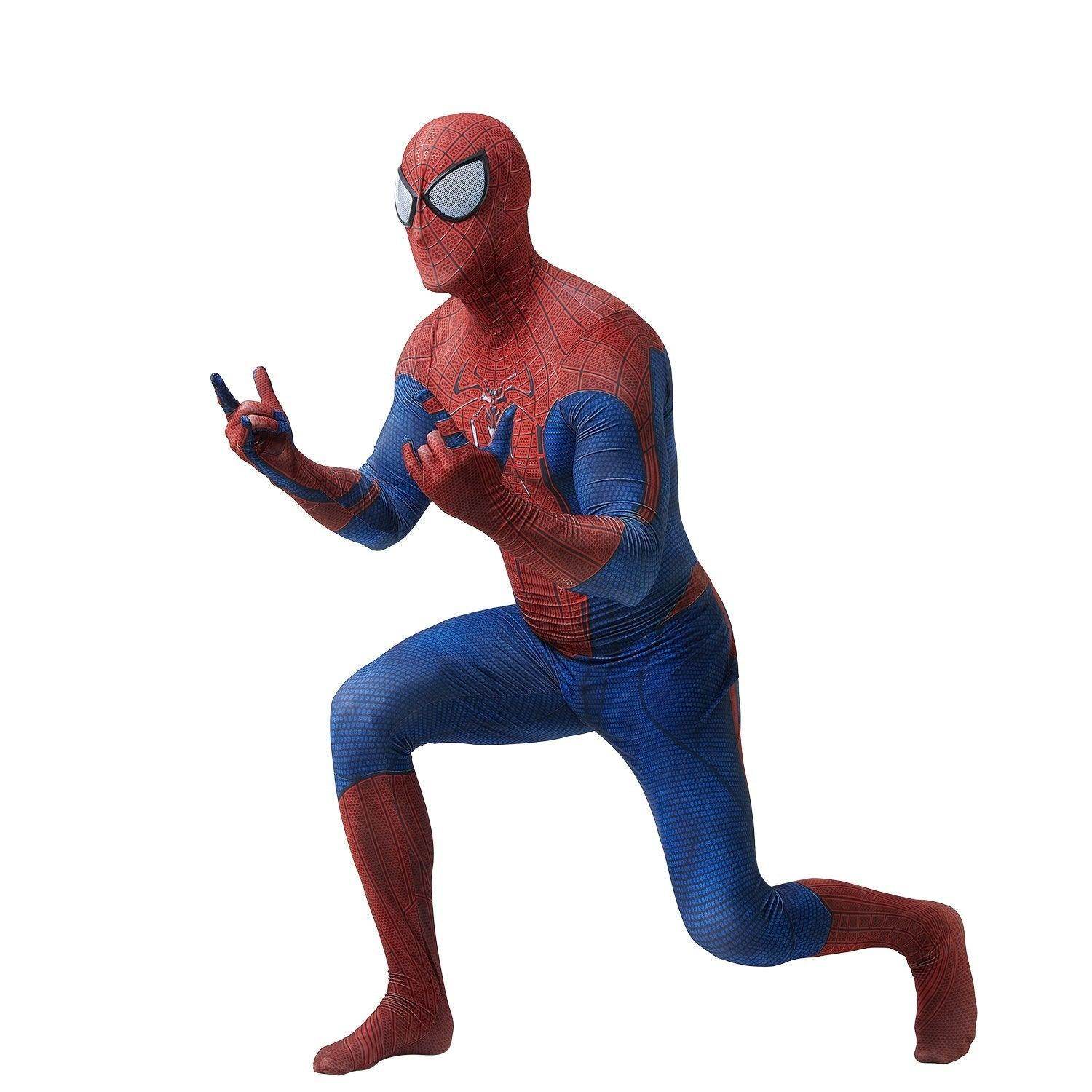 The Amazing Spider-Man Peter Parker Cosplay Costume with Black Eyes - zzcosplay