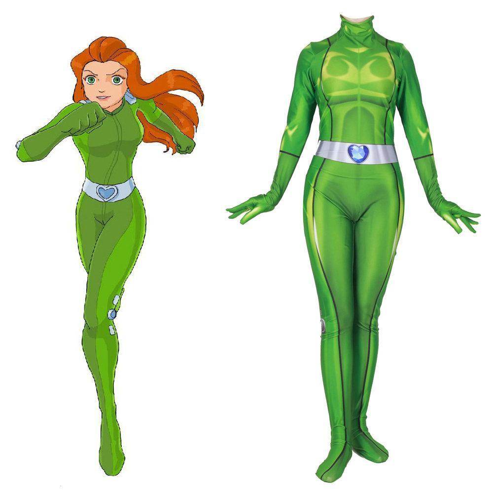 Totally Spies Giantess Costume Jumpsuit Anime Cosplay for Adult Kids - zzcosplay
