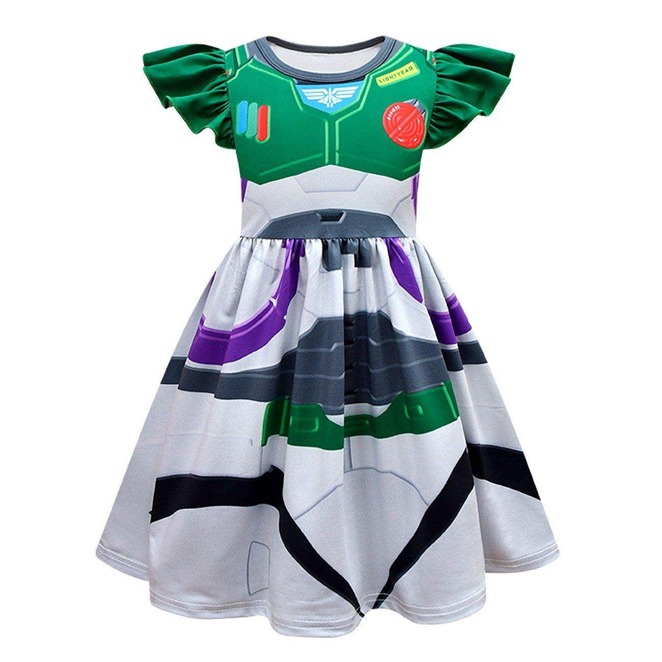 Toy Story 4 Miss Buzz Lightyear Costume Dress For Kids Girls - zzcosplay