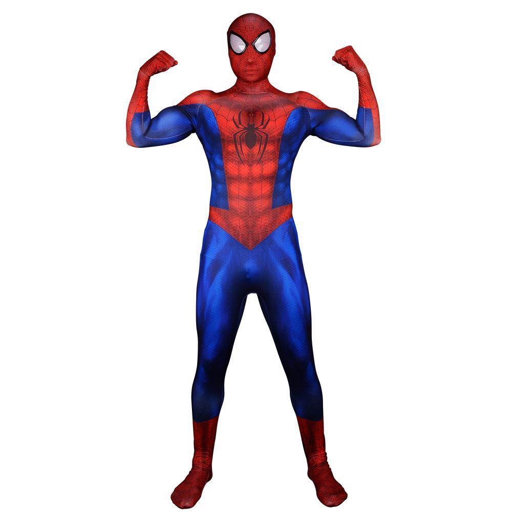 Ultimate Spider-Man Peter Parker Muscle Cosplay Costume Zentai bodysuit Adults Kids - zzcosplay