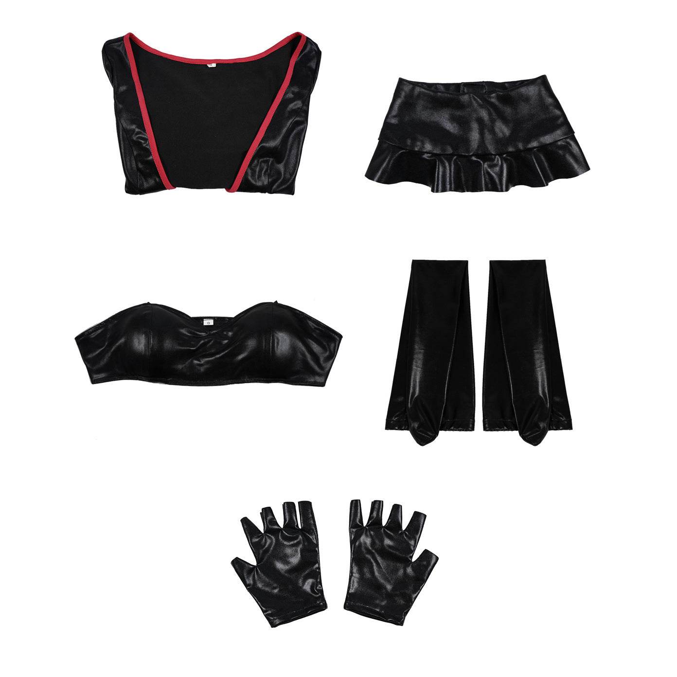 Hazbin Hotel An gel Dust Poison Cosplay Costume Black Leather Jumpsuit Party Carnival - zzcosplay