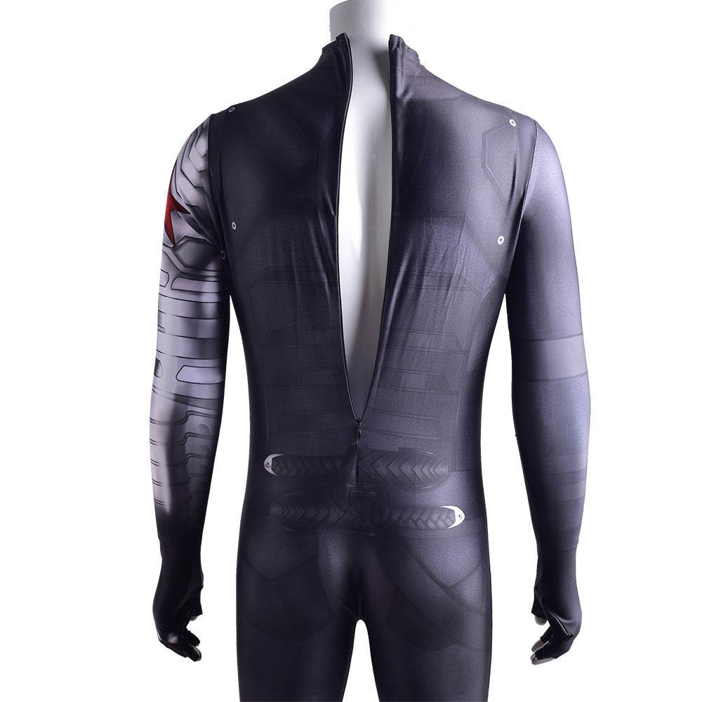 Bucky Barnes Winter Soldier Cosplay Costume Jumpsuit Zentai Party Carnival - zzcosplay