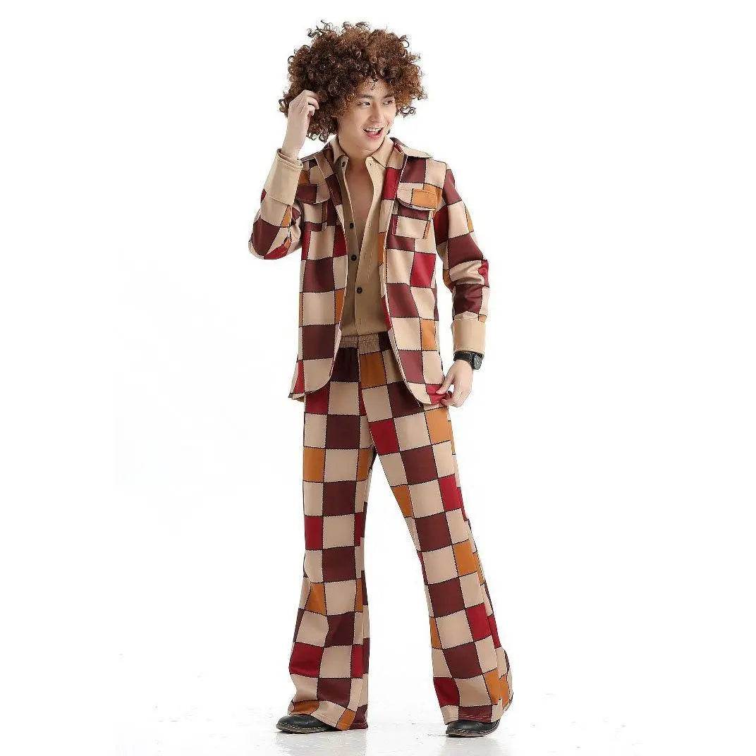 1920s Disco Stage Masquerade Fancy Dress Costumes Halloween For Women Men Leisure Suit - zzcosplay