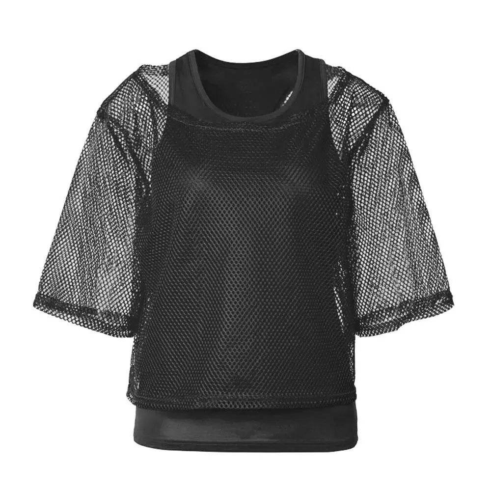 1980s Top Fishnet Women T-shirt 80s Costumes Cosplay Party Carnival - zzcosplay