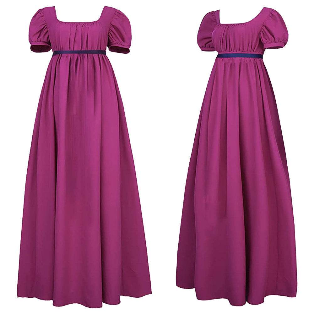 Bridgerton cosplay costume vintage regency Victorian tea dress - zzcosplay