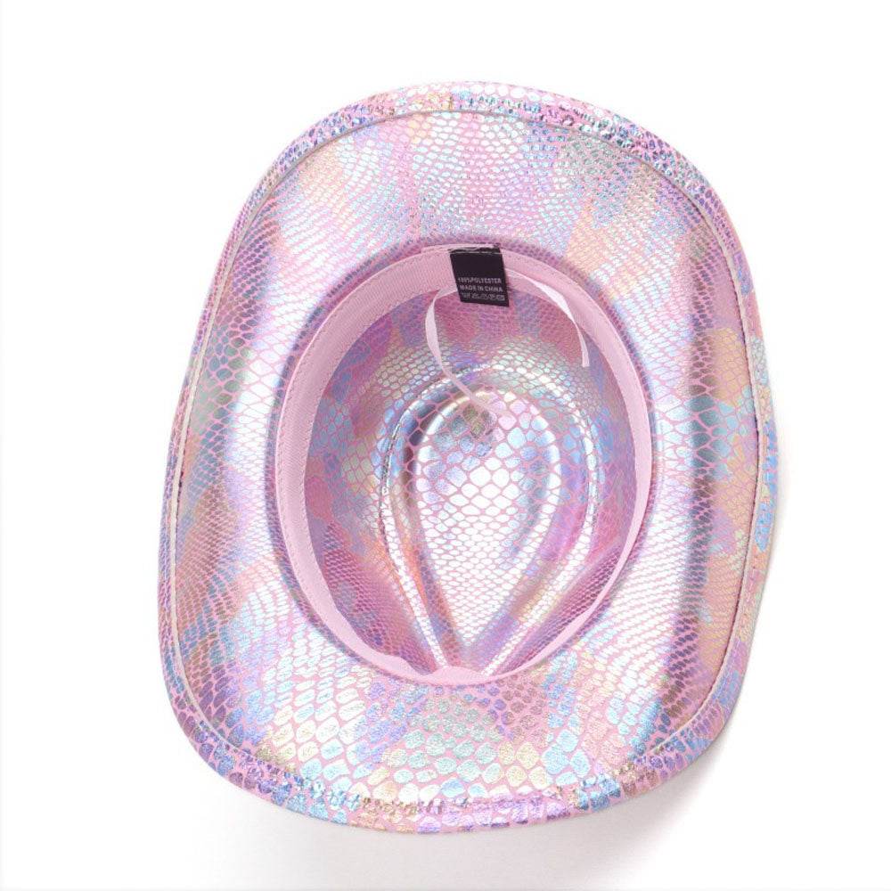 Western cowboy hat men's retro sequined Party dance - zzcosplay