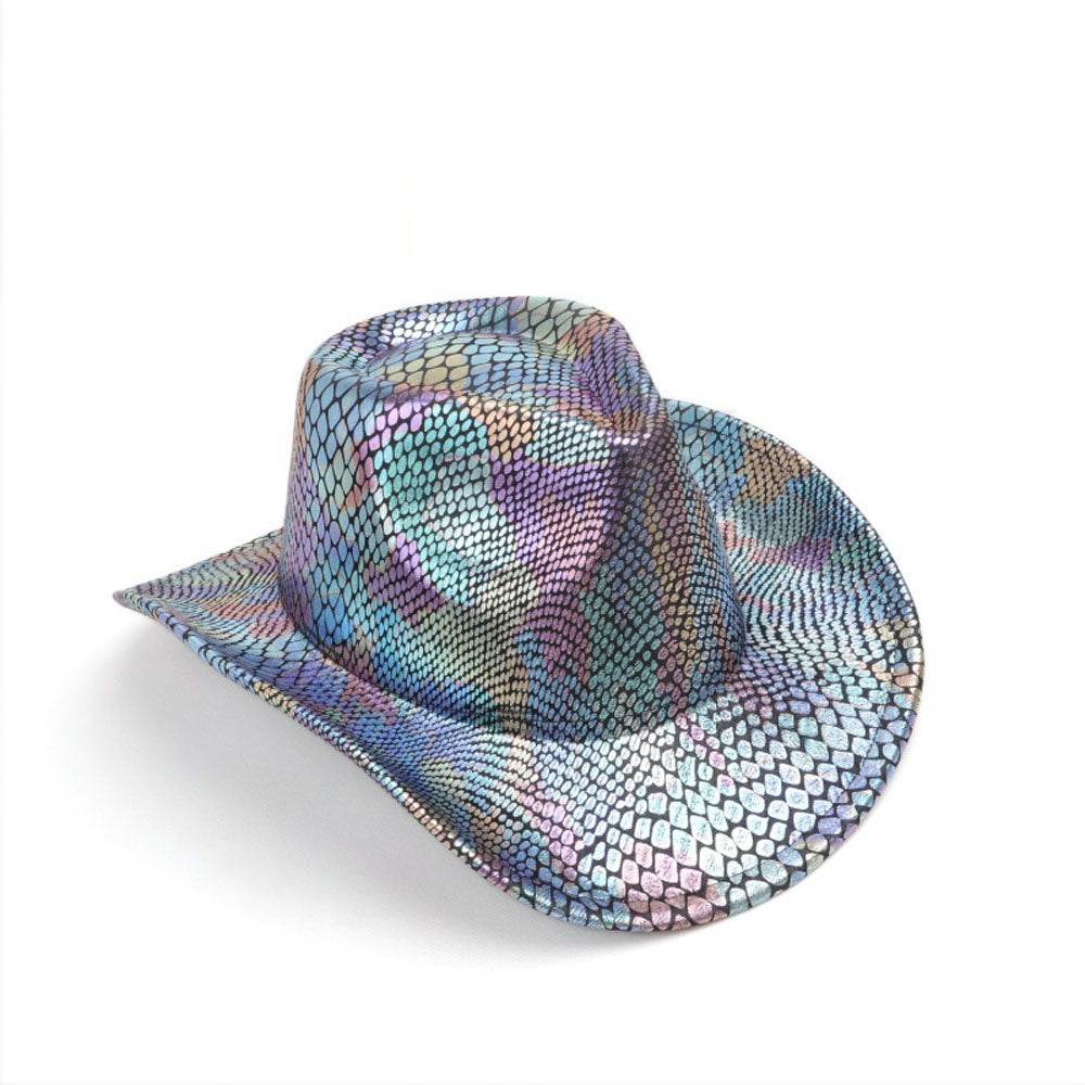 Western cowboy hat men's retro sequined Party dance - zzcosplay